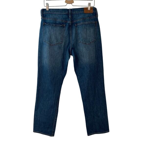 Madewell size 30 Straight Crop Denim Jeans Light Distressing - Picture 2 of 4